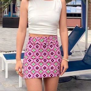 Zara Geometric Print Skirt